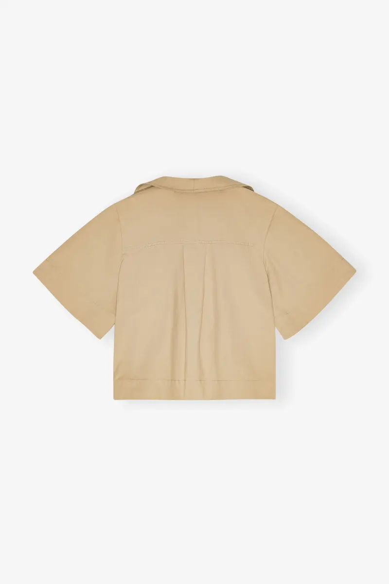 Beige Stretch Cotton Blouse Beige Stretch Cotton Blouse