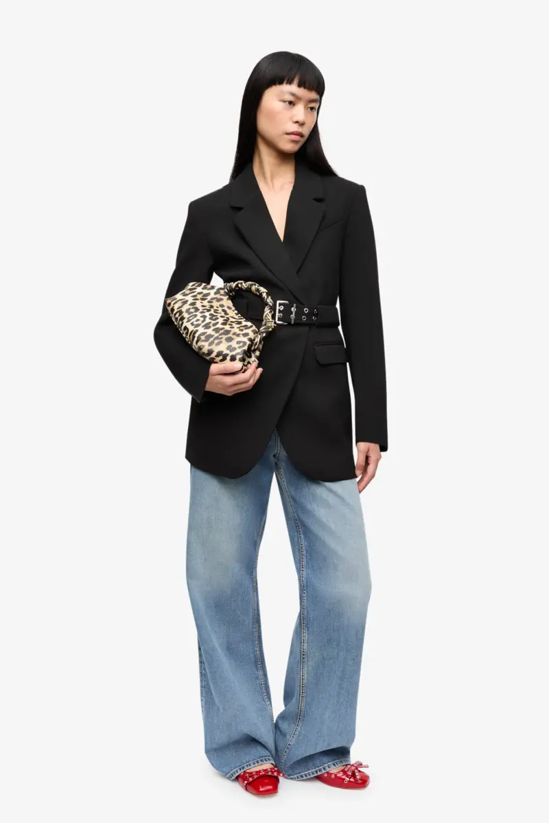 Black Bonded Crepe Blazer Black Bonded Crepe Blazer