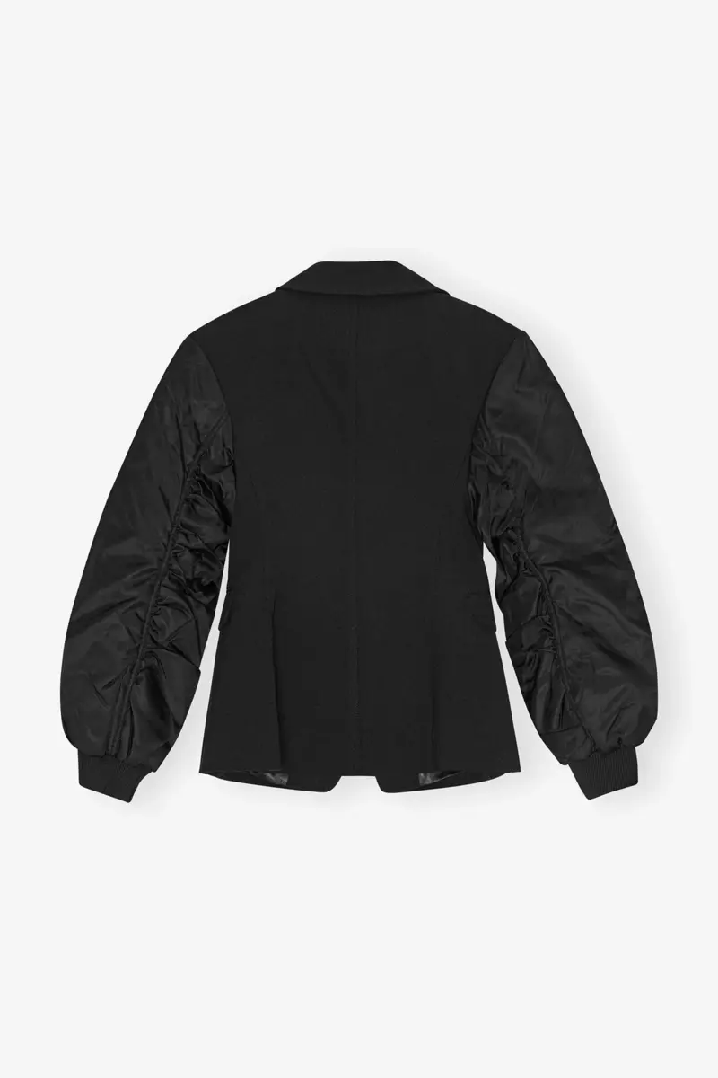 Black Bonded Crepe Mix Jacket Black Bonded Crepe Mix Jacket