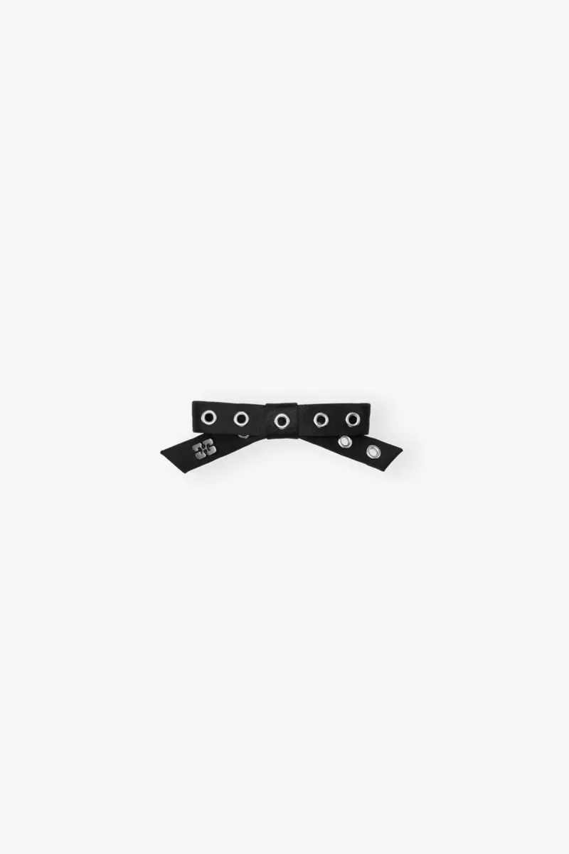 Black Eyelet Bow Barrette Black Eyelet Bow Barrette
