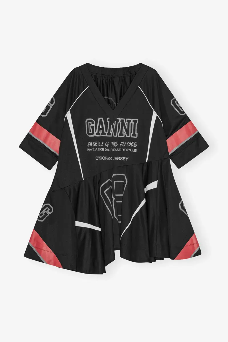 Black Future Mesh Oversized Mini Dress