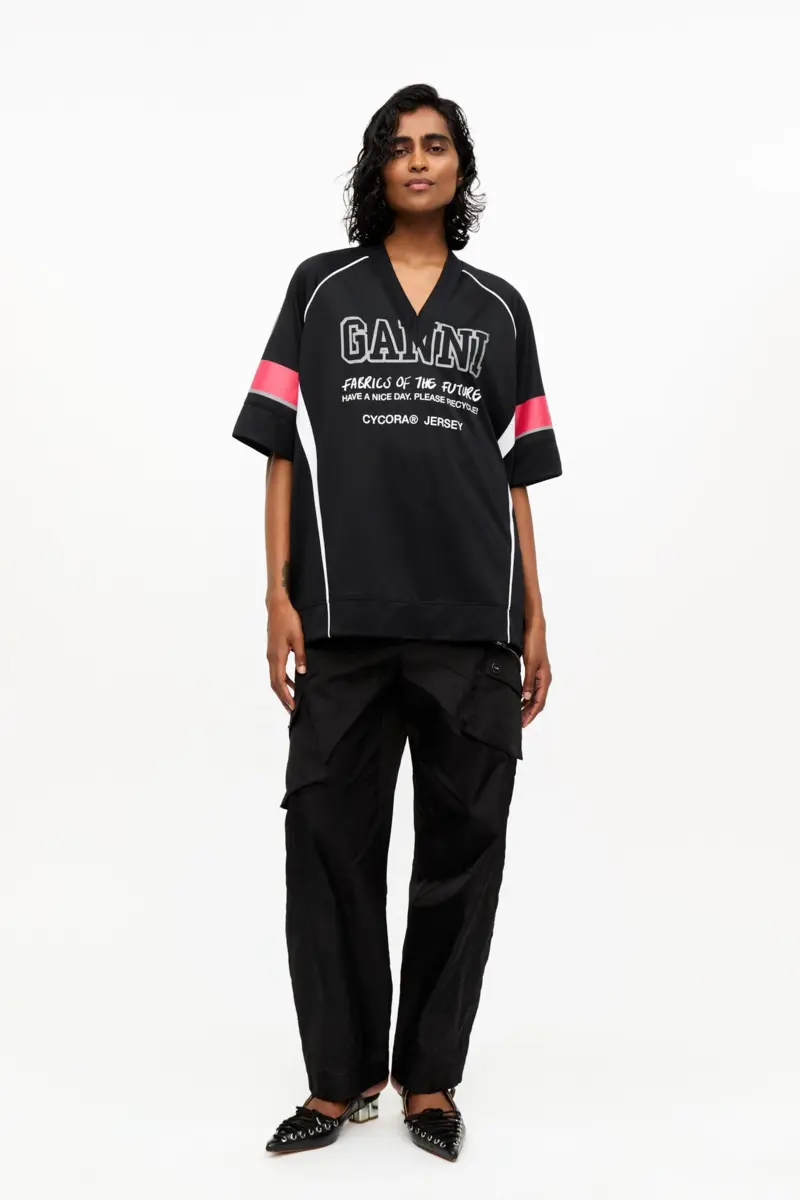 Black Future Mesh Oversized T-shirt