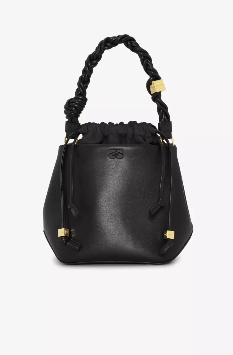 Black GANNI Bou Bucket Bag