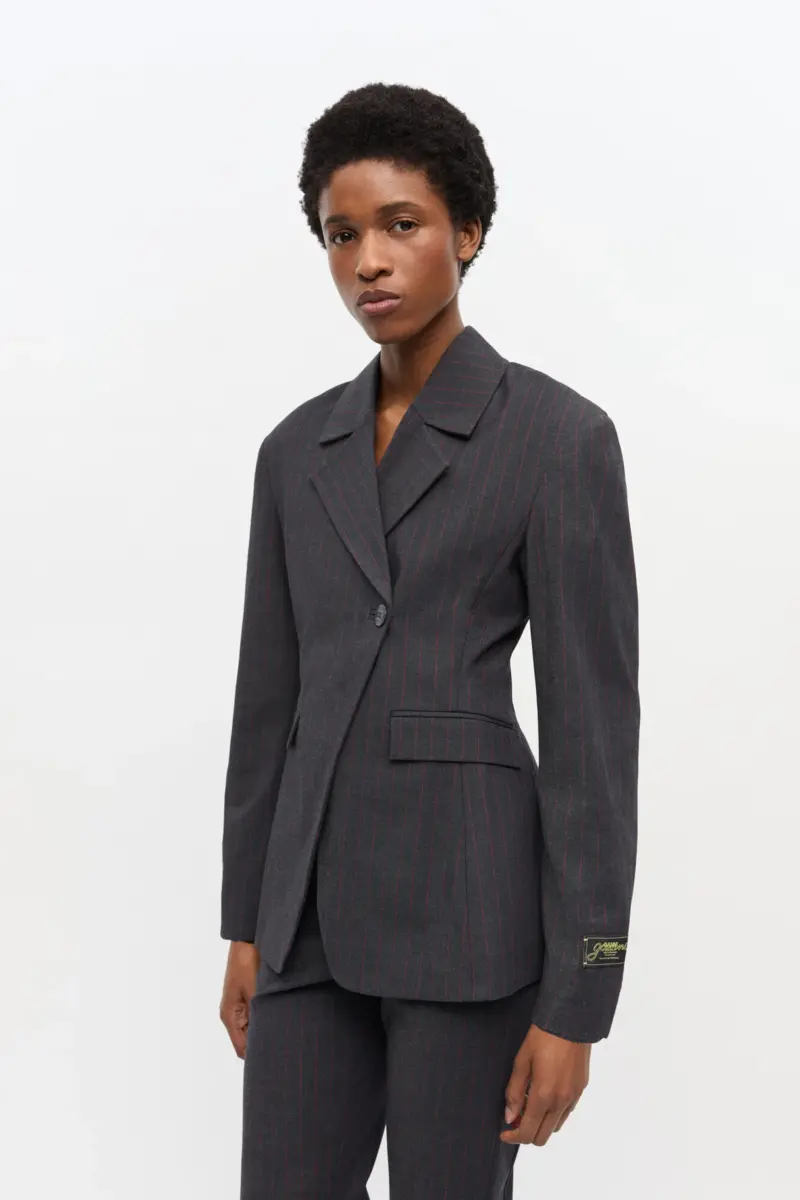 Black Pinstripe Blazer