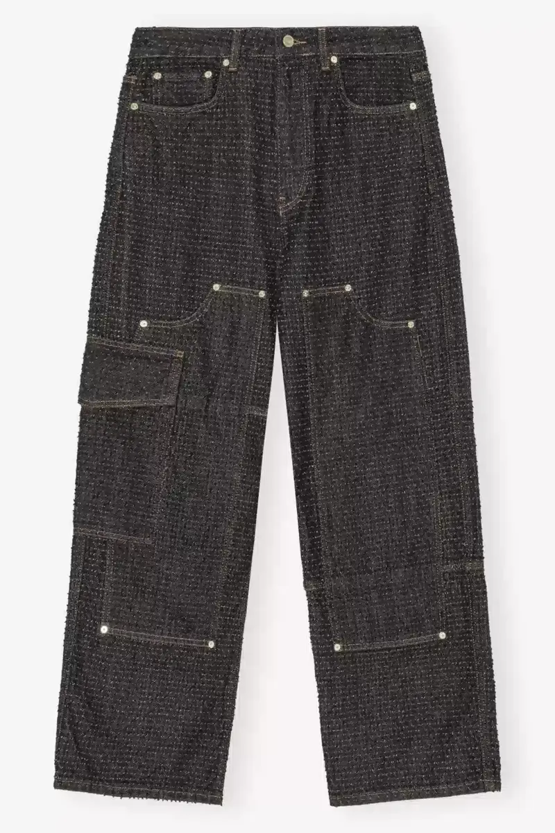 Black Textured Carpenter Jeans Black Textured Carpenter Jeans