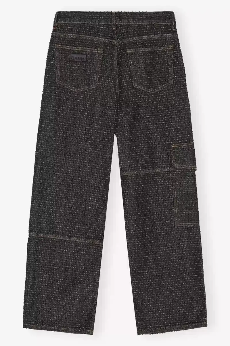Black Textured Carpenter Jeans Black Textured Carpenter Jeans