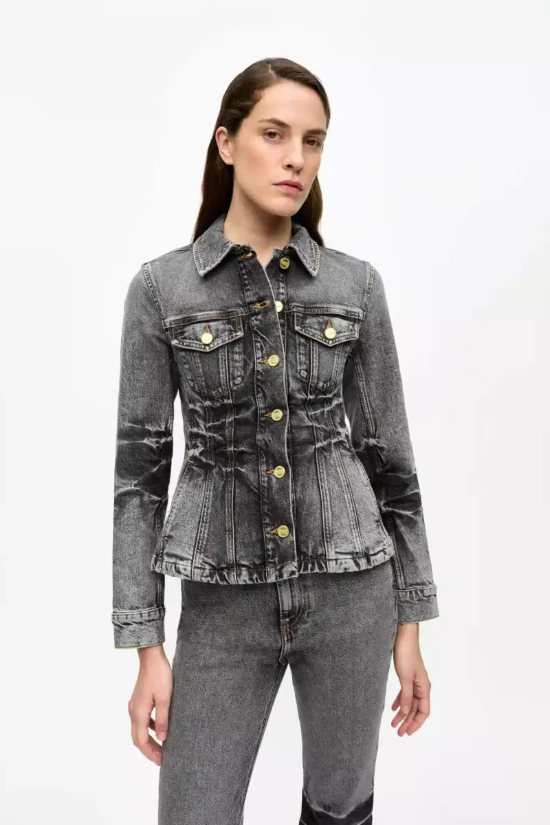 Black Washed Denim Jacket