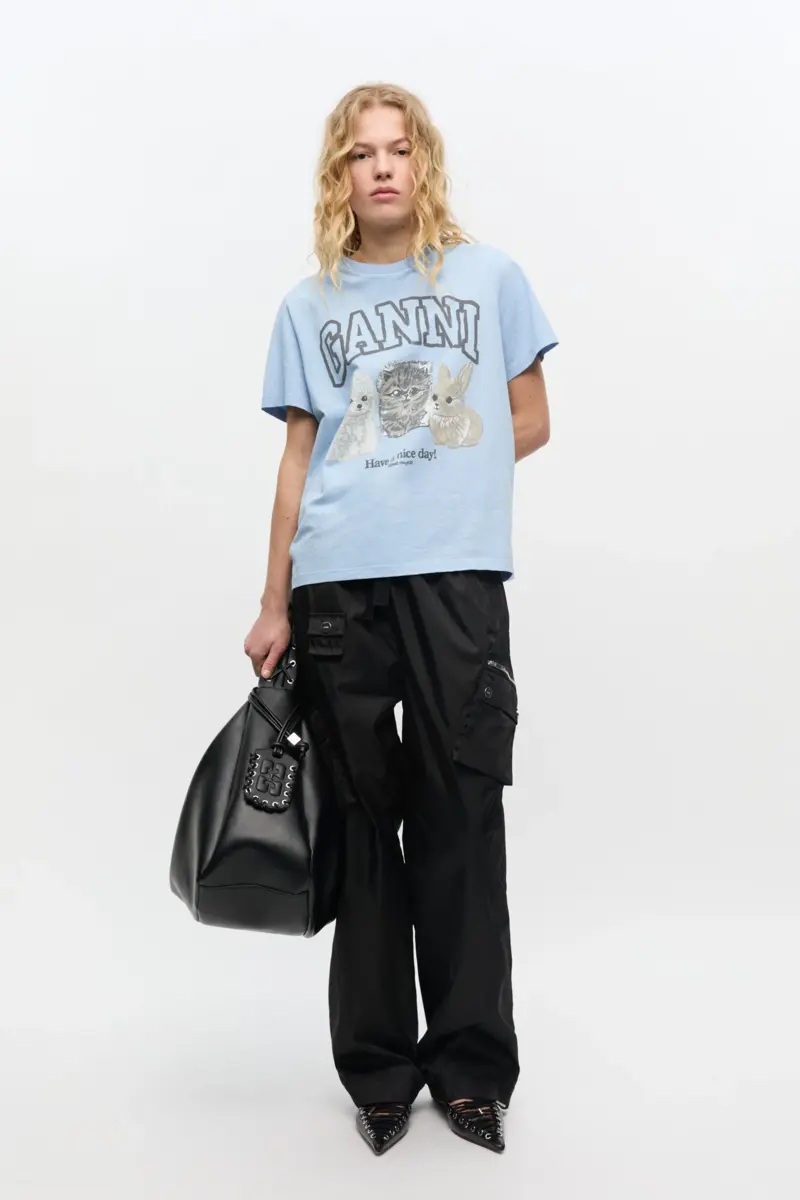 Blue Animal Print T-shirt