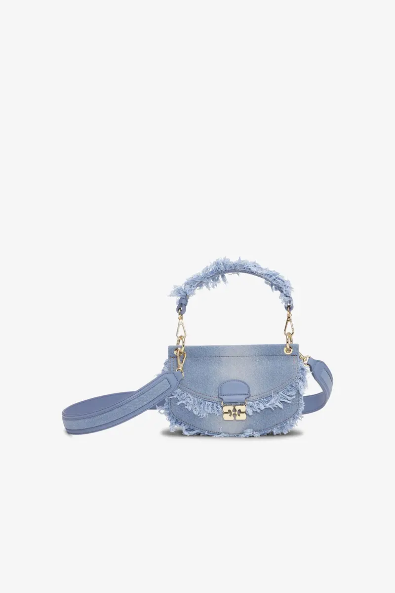Blue Denim Mini Top Handle Apo-G Bag