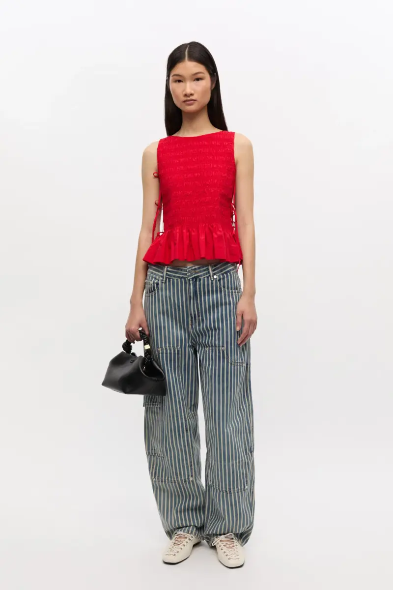 Blue Striped Carpenter Jeans