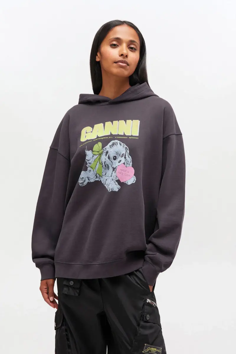 Dark Grey Puppy Hoodie