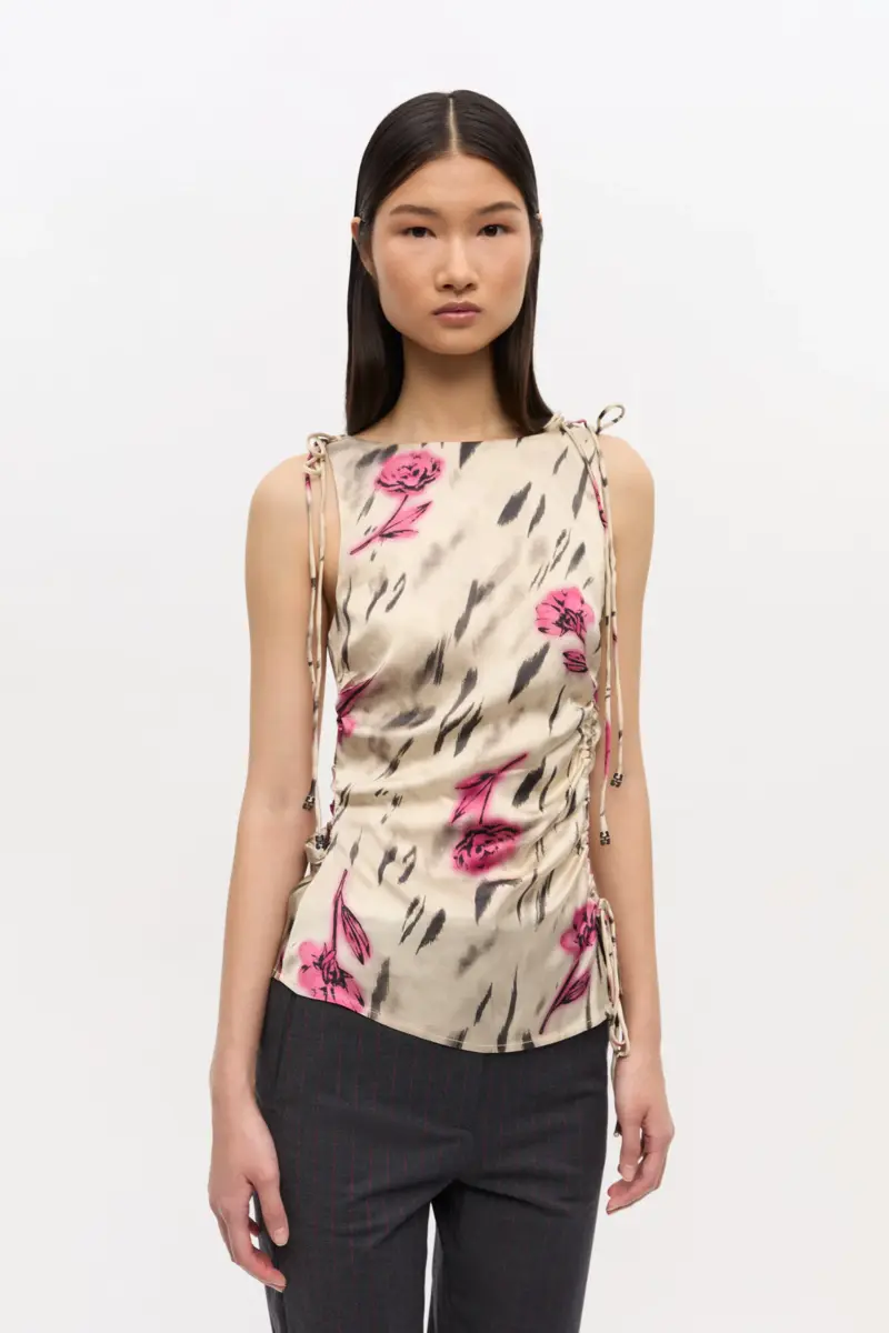 Floral Satin Top