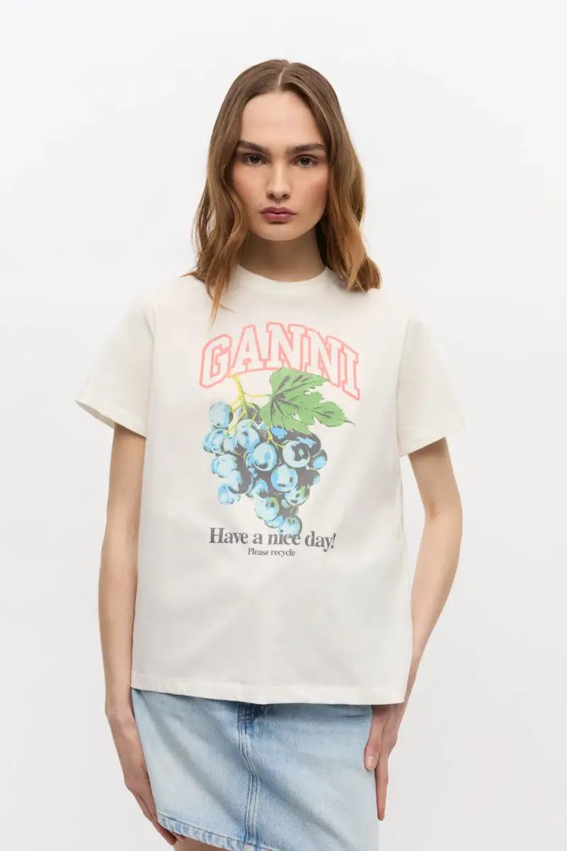 Ivory Grapes Print T-shirt