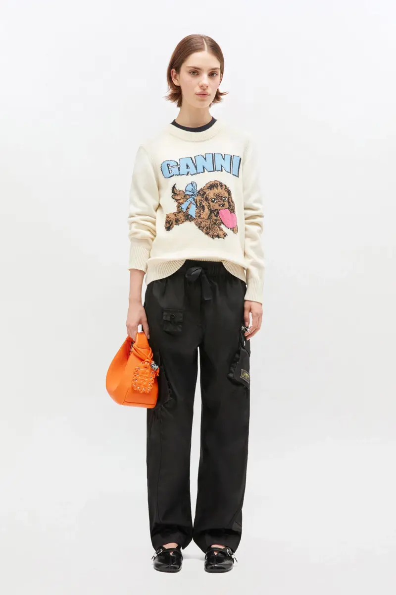 Ivory Puppy Wool Jumper