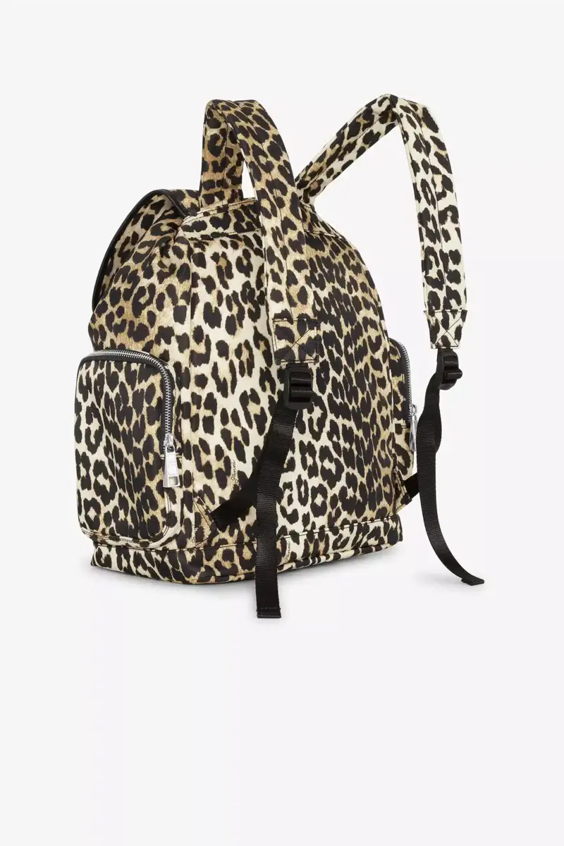 Leopard Bucky Nylon Backpack