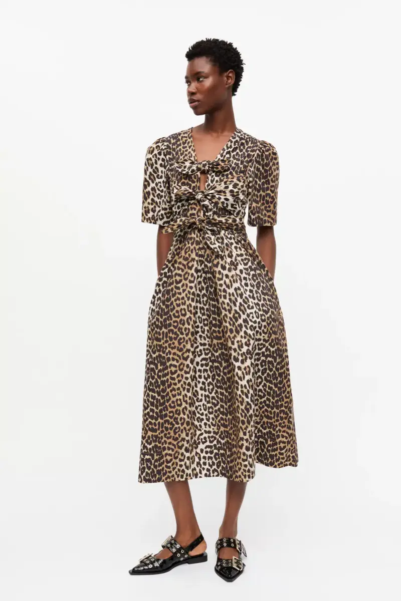 Leopard Printed Cotton Dress