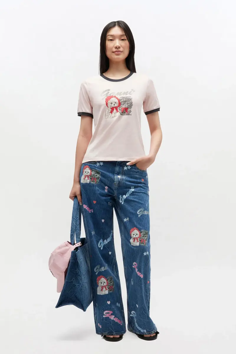 Pink Cropped Animal T-shirt