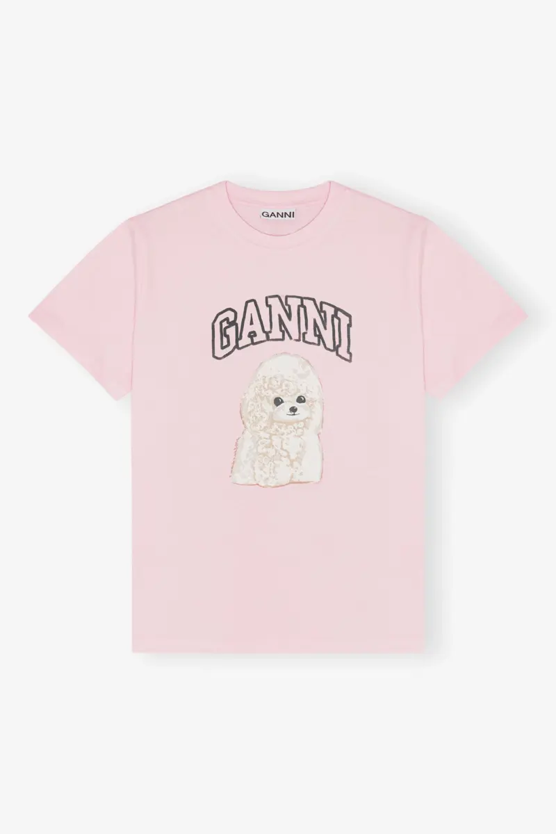 Pink Poodle Print T-shirt