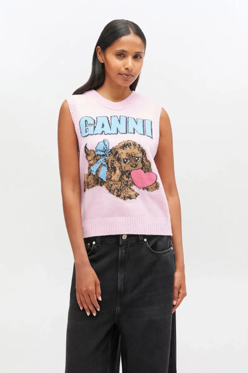 Pink Puppy Wool Vest