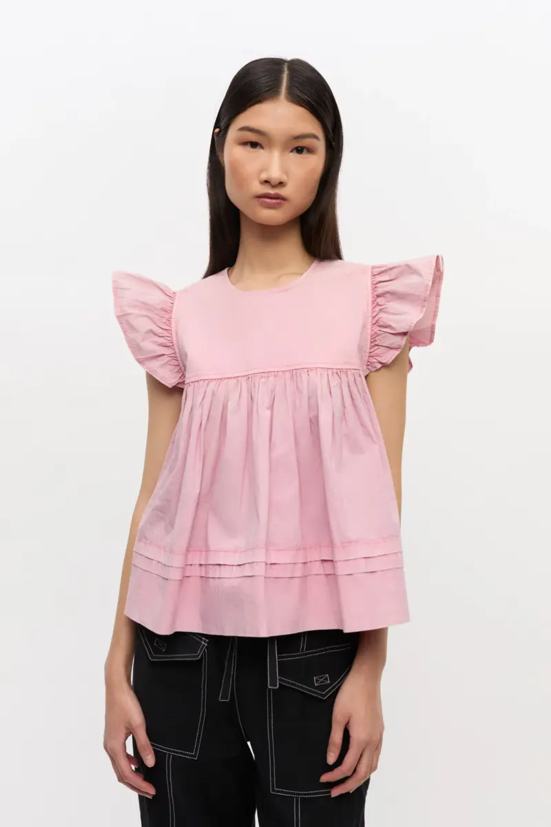 Pink Washed Cotton Top