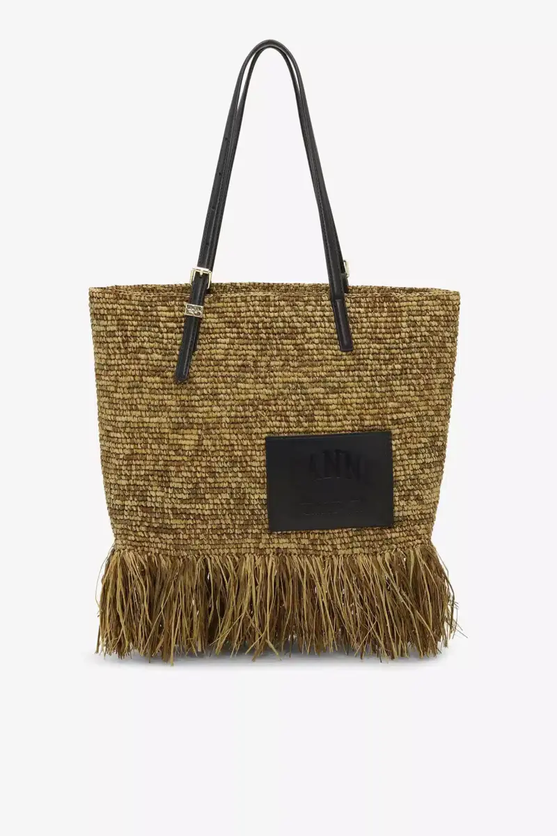 Raffia Tote Fringes Bag Small