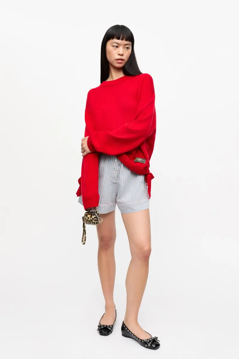 Red Future Wool Mix Oversized Jumper
