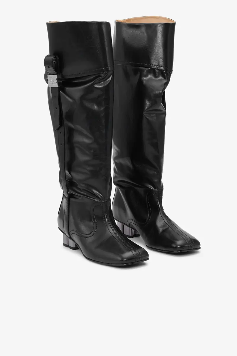 Slouchy Knee Boots in Black Slouchy Knee Boots in Black