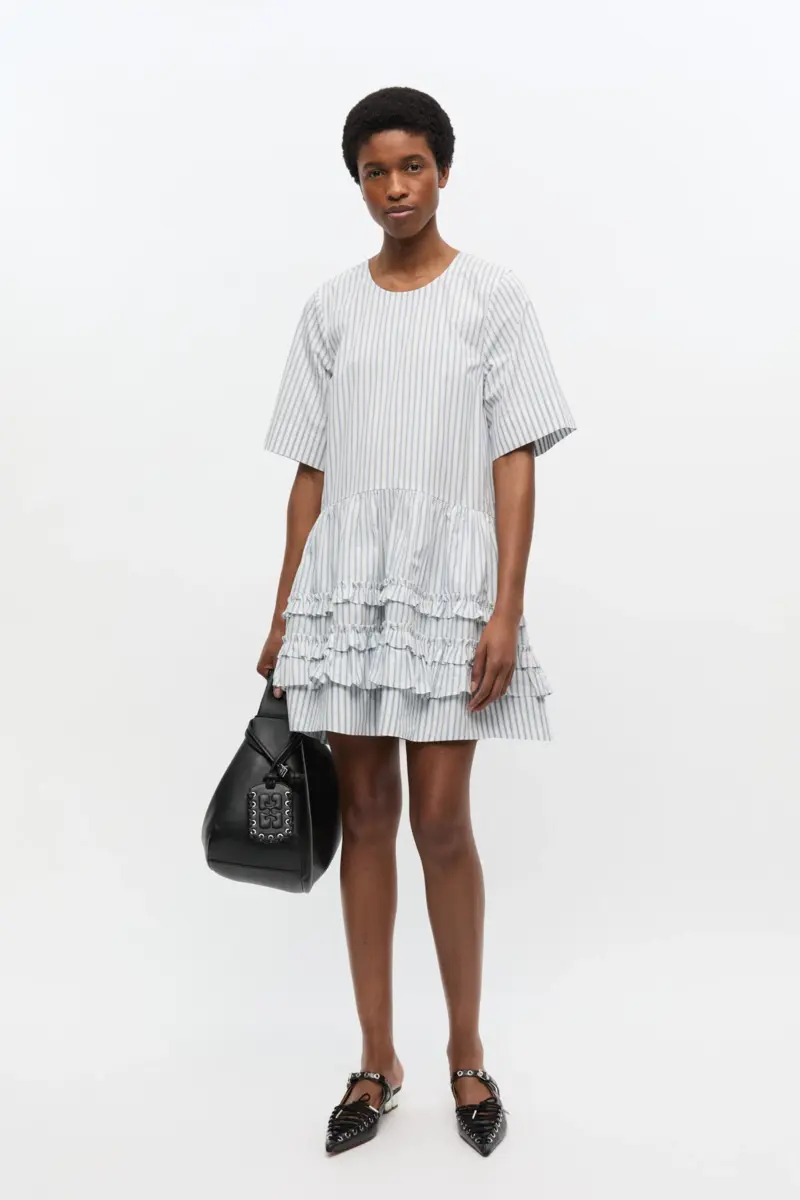 Striped Organic Cotton Mini Dress