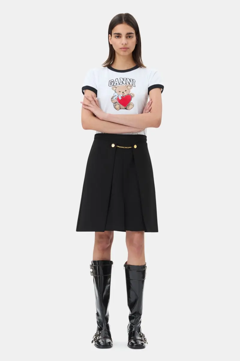 White Basic Jersey Bear T-shirt