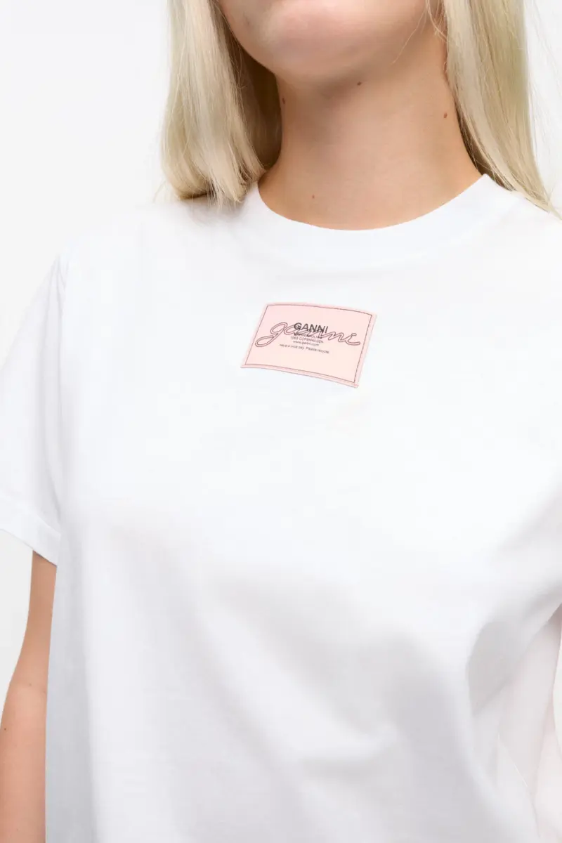 White Basic Jersey Relaxed T-shirt